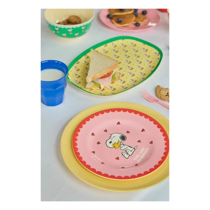Assiette SNOOPY "YOU ARE SO SWEET" rose