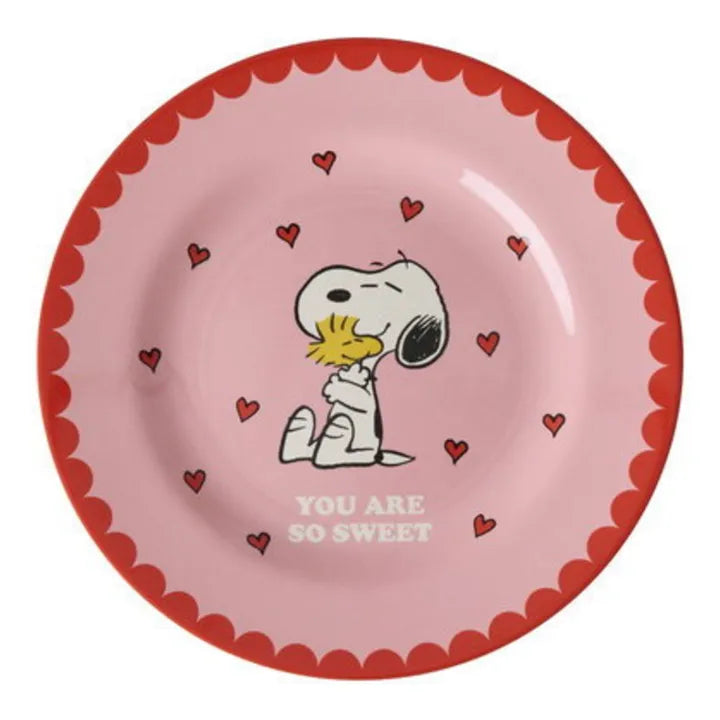Assiette SNOOPY "YOU ARE SO SWEET" rose
