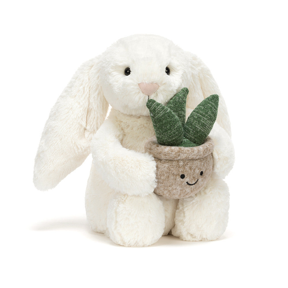 Peluche Cream Bunny with Plant Arthur mon héros