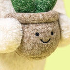 Peluche Cream Bunny with Plant Arthur mon héros