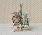 Mini lapin Hiver - Marron/Rose