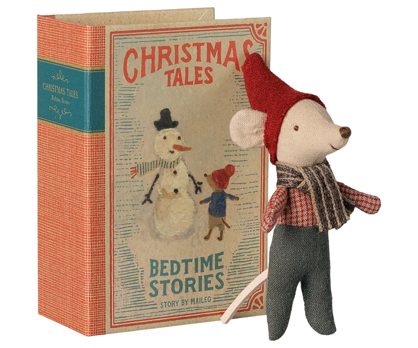 BEBE SOURIS DE NOËL DANS SON COFFRET LIVRE