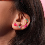 Lily earring - Boucles d'oreilles autocollantes