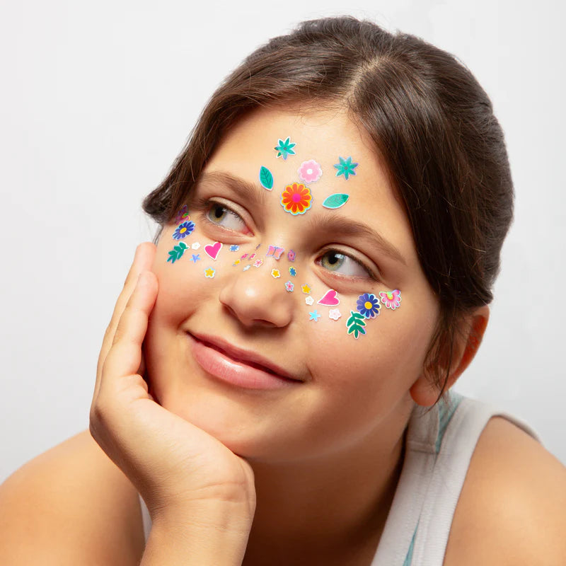 Face Stickers Flowers - Gommettes autocollantes pour le visage