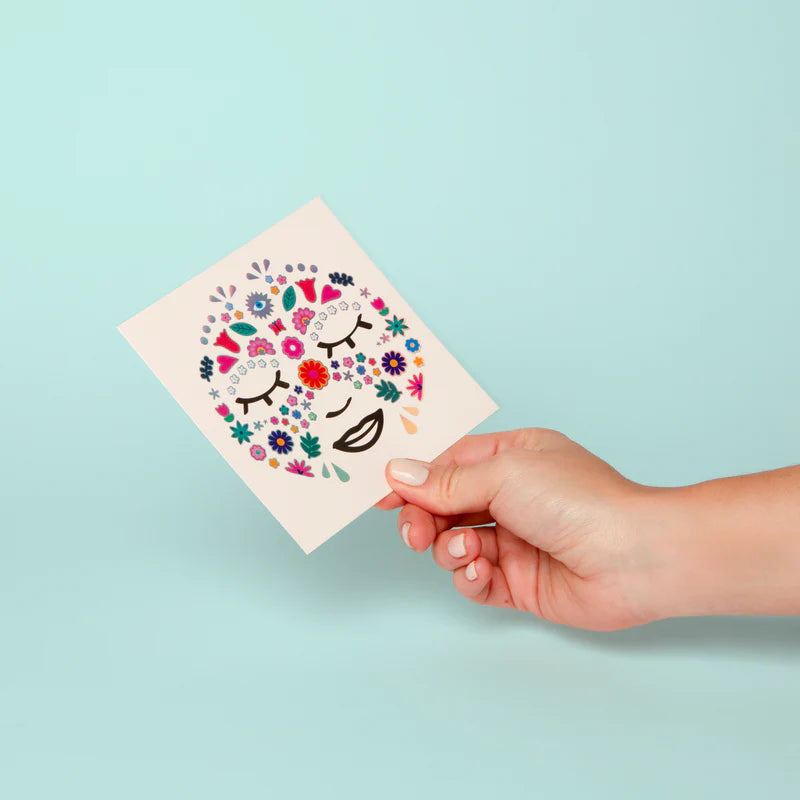 Face Stickers Flowers - Gommettes autocollantes pour le visage