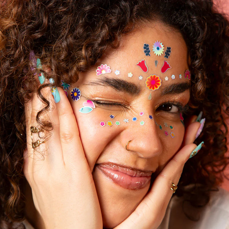 Face Stickers Flowers - Gommettes autocollantes pour le visage