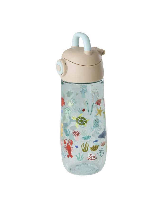Gourde bleue motifs océan