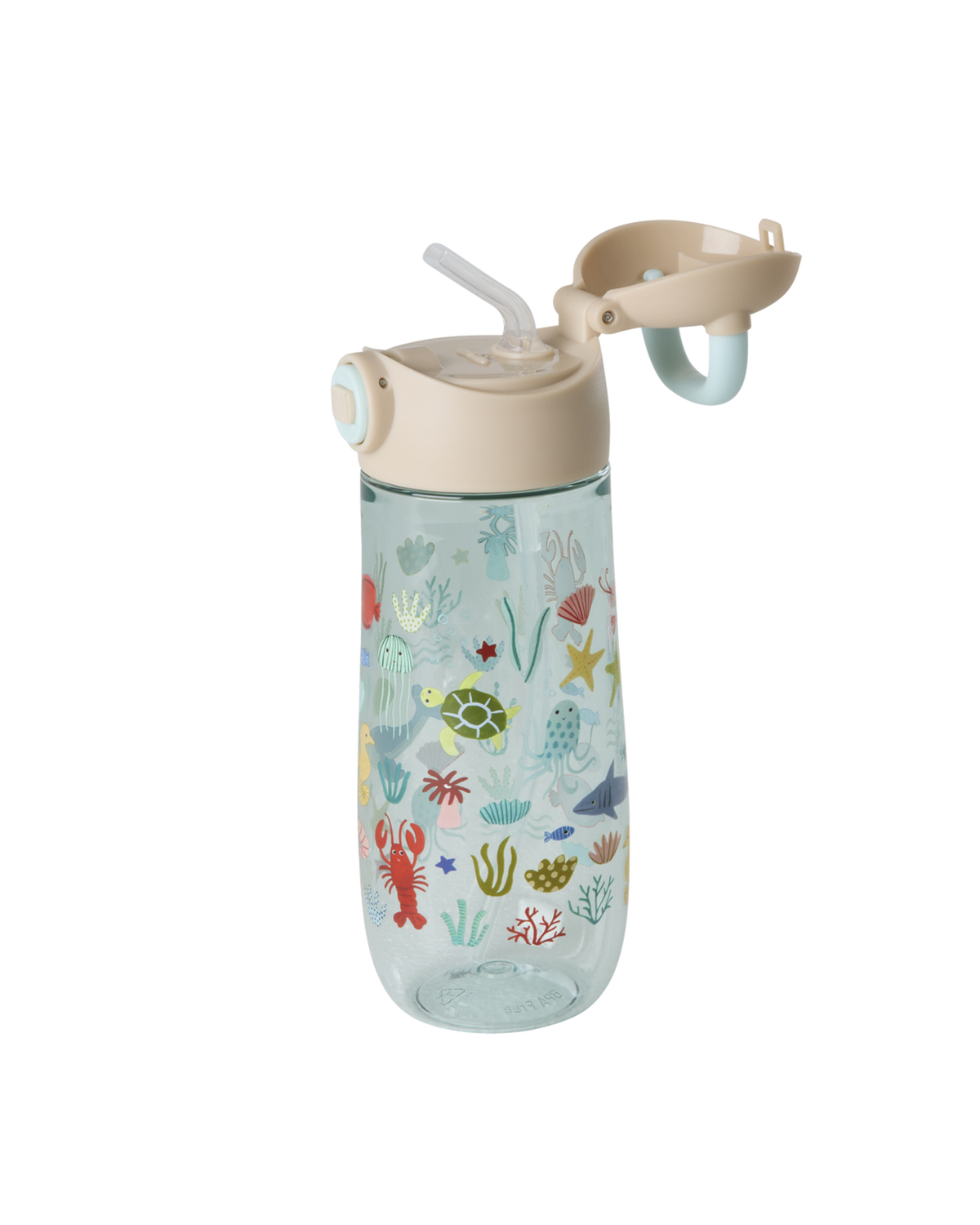 Gourde bleue motifs océan