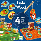 Boîte de 4 jeux Ludo Wood