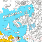 Poster géant à colorier Marseille