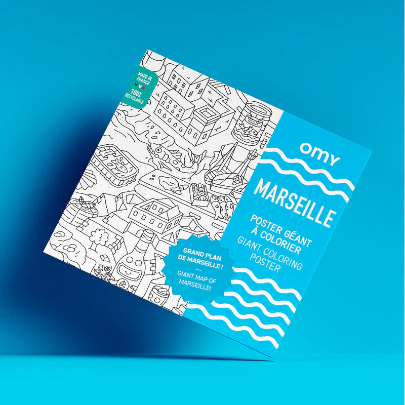 Poster géant à colorier Marseille