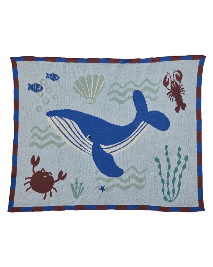 Couverture en coton océan